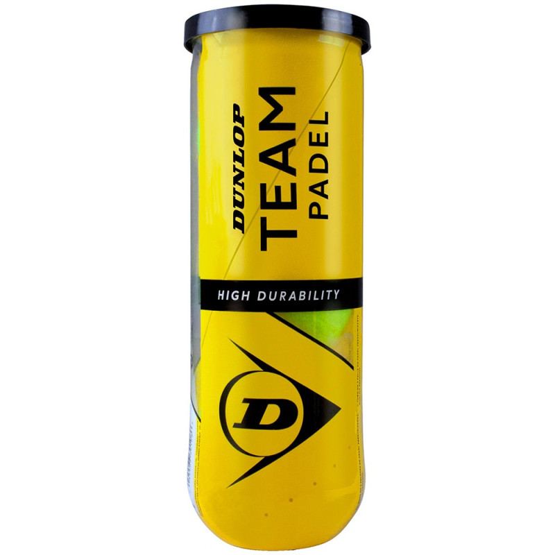 Tube de 3 Balles Padel Dunlop Team Padel : Achat Dunlop Team Padel au meilleur prix