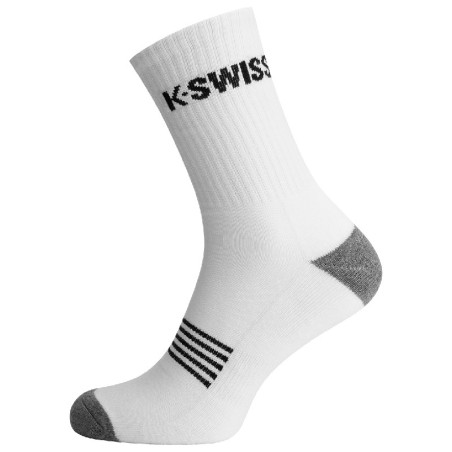 3 Paires de Chaussettes K-Swiss Crew Blanc