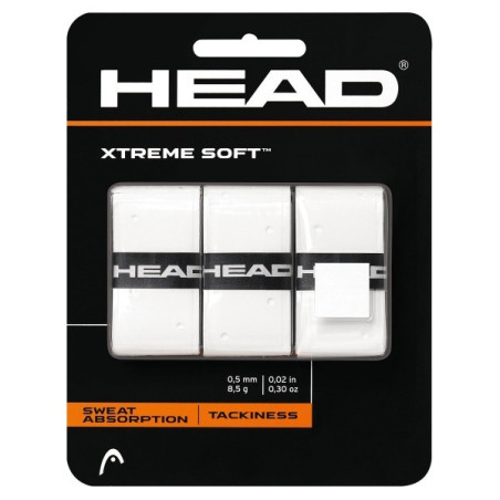 Surgrips Head Xtreme Soft x3 Blanc : Achat accessoires de tennis au meilleur prix