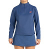Haut Manches Longues Femme Bullpadel Culle 1/2 Zip Bleu
