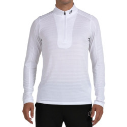 Haut Manches Longues Bullpadel Brise 1/2 Zip Blanc