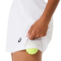 Short Femme Asics 2en1 Court Blanc