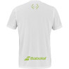 Achat Tee-Shirt de Padel Babolat Crew Neck Lebron Blanc