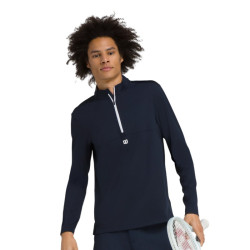 Haut Manches Longues Wilson Elevate Performance 1/2 Zip Bleu Marine