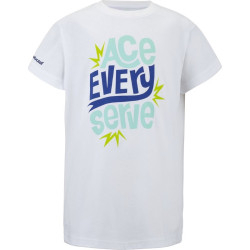 Tee-Shirt Enfant Babolat Exercise Cotton Blanc