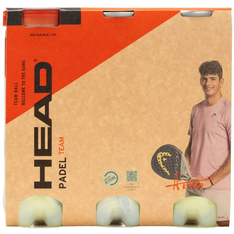 Tripack de 3 balles De Padel Head Team : Achat balles Head Team au meilleur prix