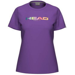 Tee-Shirt Femme Head Rainbow Violet