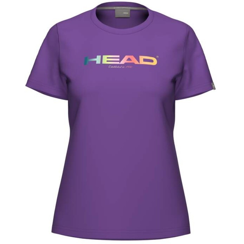 Tee-Shirt Femme Head Rainbow Violet
