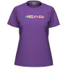 Tee-Shirt Femme Head Rainbow Violet