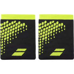 Serre-Poignets Babolat Logo Jumbo x2 Noir/Jaune
