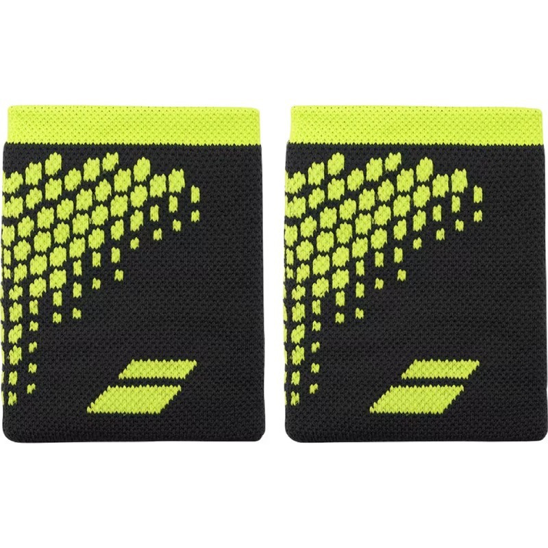 Serre-Poignets Babolat Logo Jumbo x2 Noir/Jaune