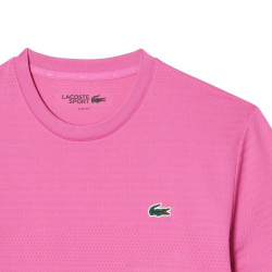 Promo Tee-Shirt Lacoste Tennis Jacquard Stretch Ultra Dry Rose