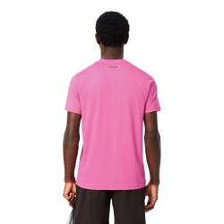 Achat Tee-Shirt Lacoste Tennis Jacquard Stretch Ultra Dry Rose