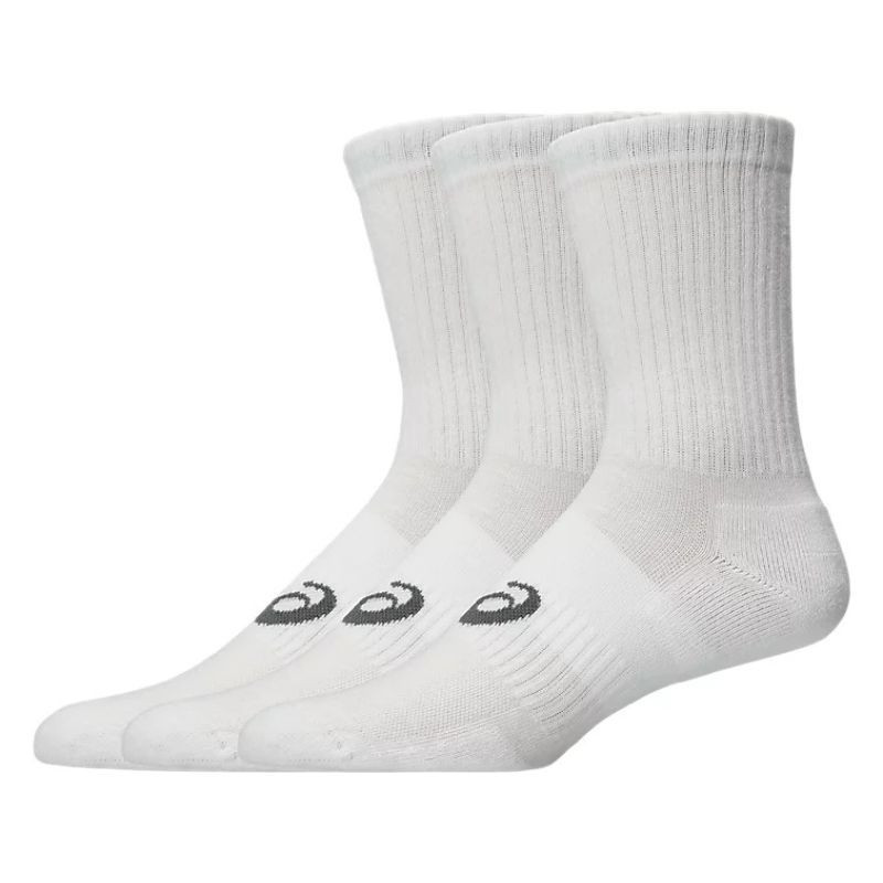 3 Paires de Chaussettes Asics Crew Blanc