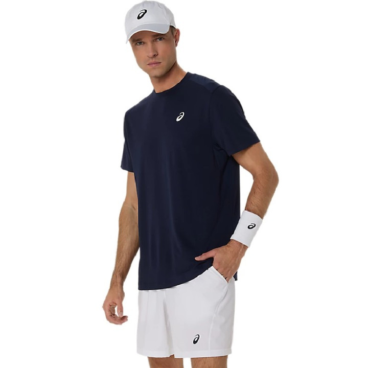 Prix Tee-Shirt Asics Court Bleu Marine