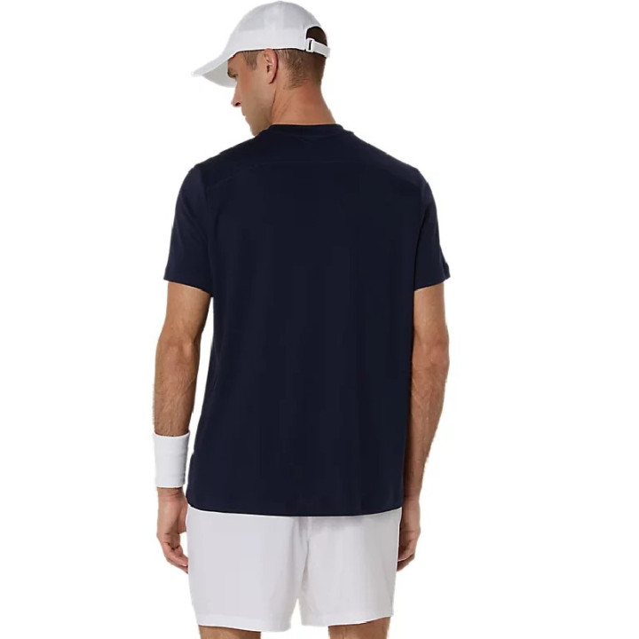 Achat Tee-Shirt Asics Court Bleu Marine