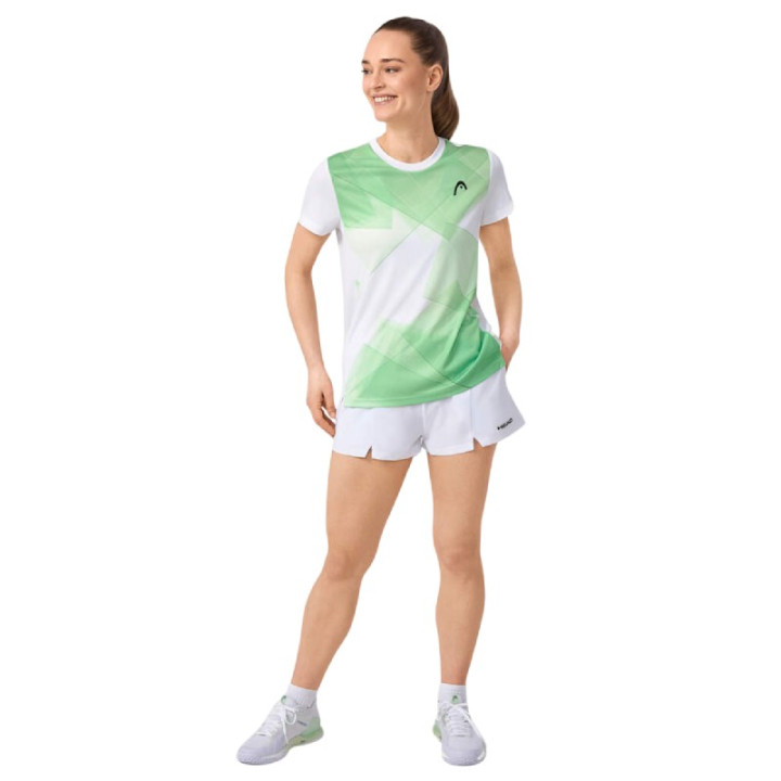 Vente Tee-Shirt Femme Head Tie-Break Blanc/Vert