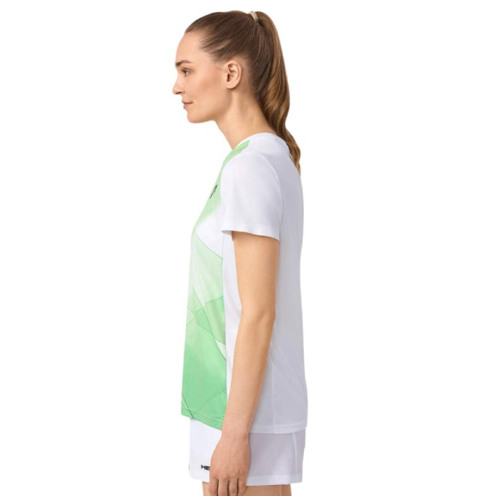 Promo Tee-Shirt Femme Head Tie-Break Blanc/Vert