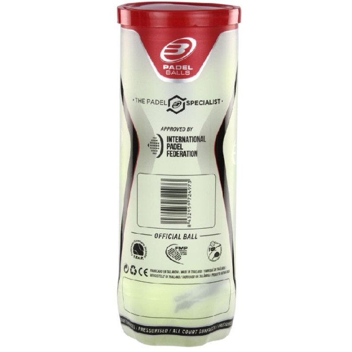 Achat Tube de 3 Balles Padel Bullpadel Premium Pro