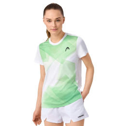 Tee-Shirt Femme Head Tie-Break Blanc/Vert