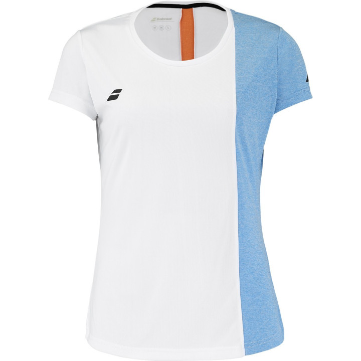 Tee-Shirt Femme Babolat Play Blanc/Bleu