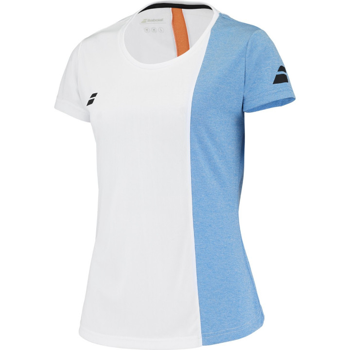 Achat Tee-Shirt Femme Babolat Play Blanc/Bleu