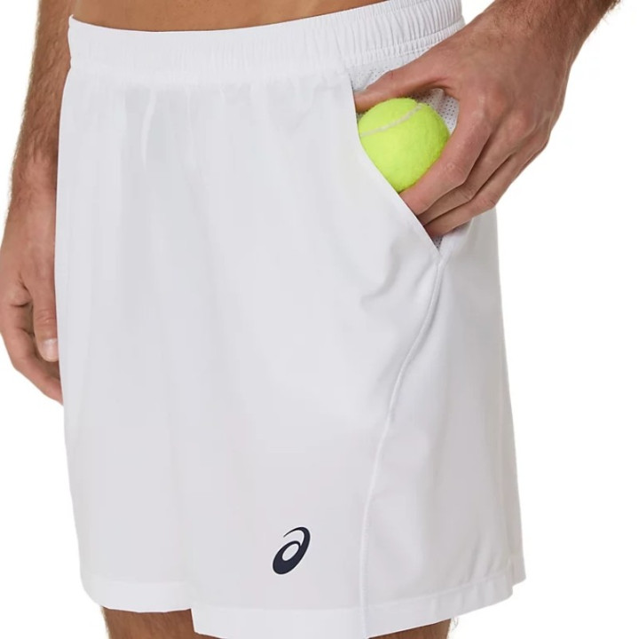 Promo Short Asics Court 7in Blanc