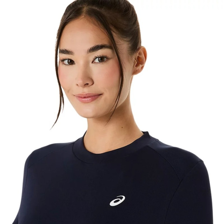 Promo Tee Shirt Femme Asics Court Bleu Marine