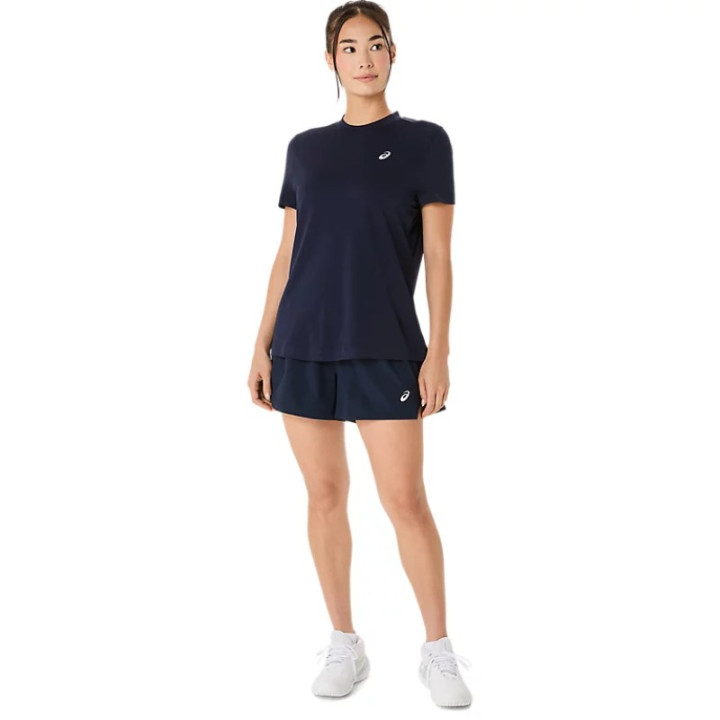 Tee Shirt Femme Asics Court Bleu Marine