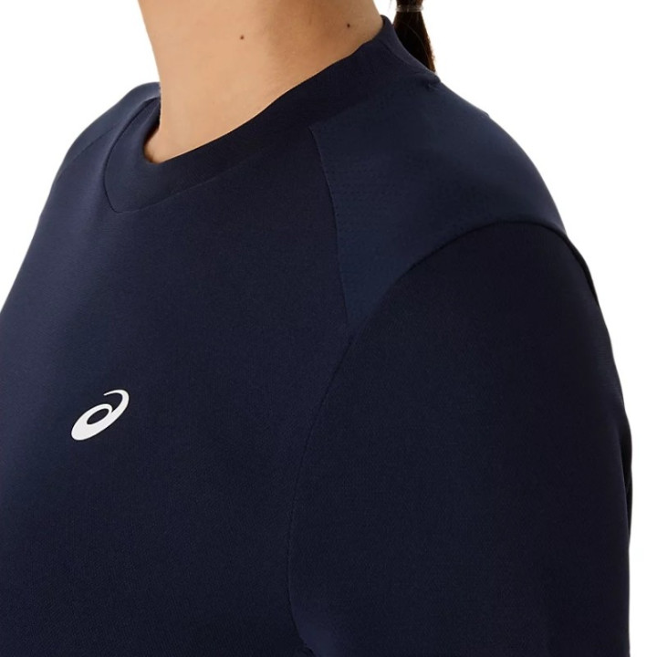 Vente Tee Shirt Femme Asics Court Bleu Marine