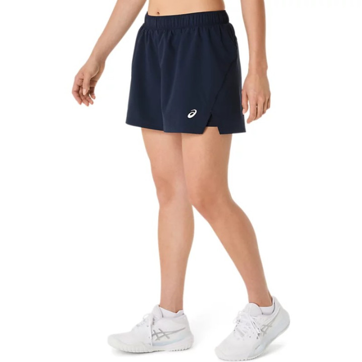 Achat Short Femme Asics 2en1 Court Bleu Marine