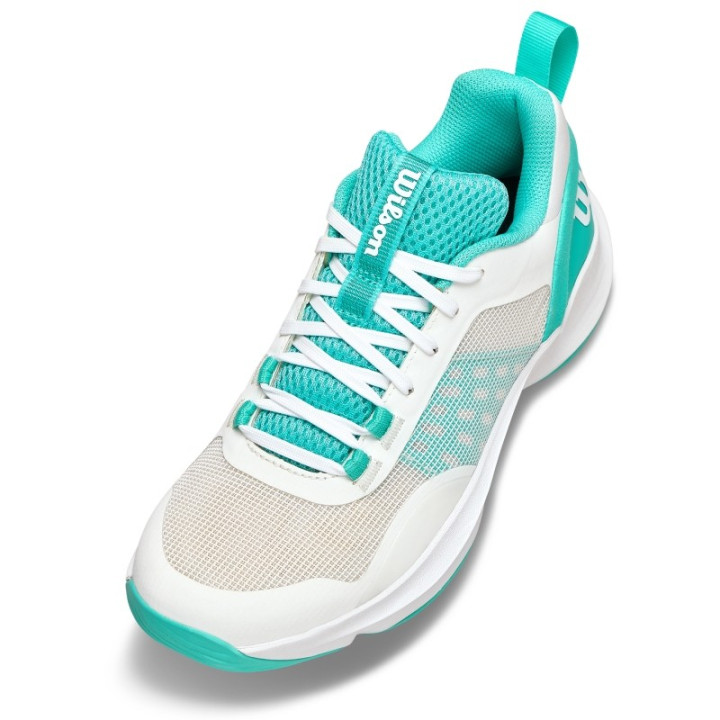 Promo Chaussure De Padel Femme Wilson Hurakn Pro Blanc/Turquoise