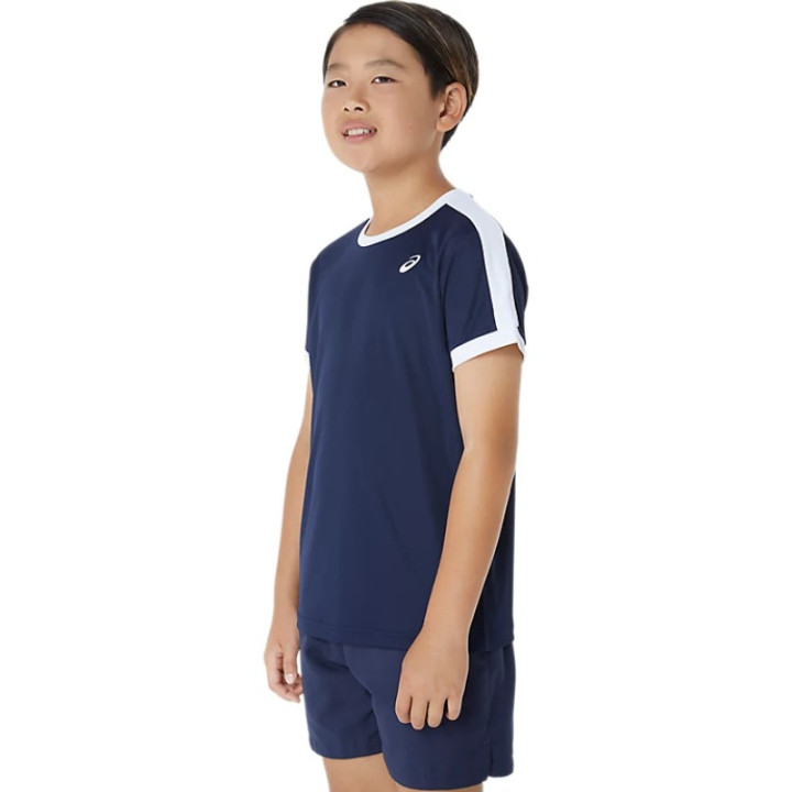 Prix Tee-Shirt Enfant Asics Tennis Bleu Marine