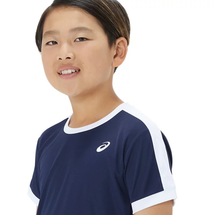 Promo Tee-Shirt Enfant Asics Tennis Bleu Marine