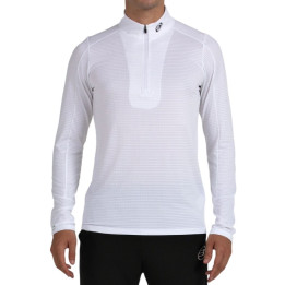 Haut Manches Longues Bullpadel Brise 1/2 Zip Blanc