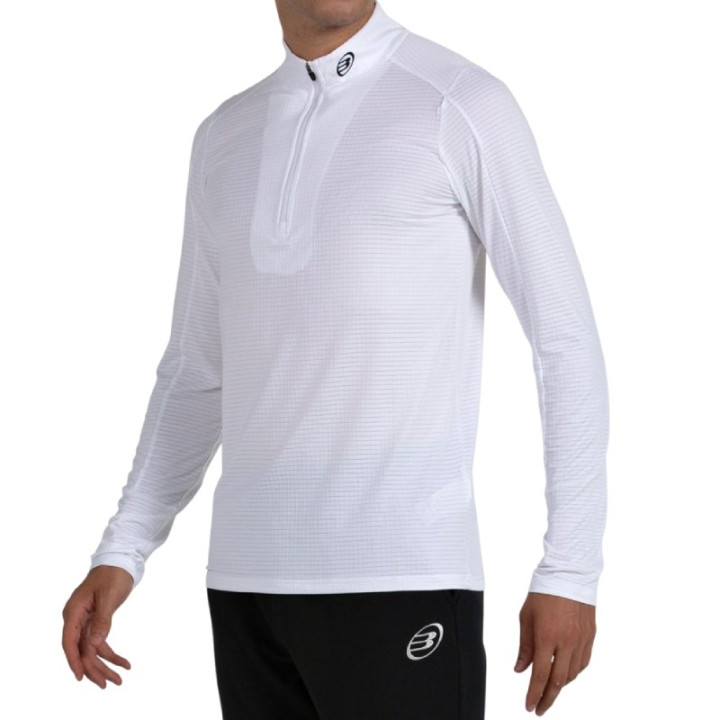 Promo Haut Manches Longues Bullpadel Brise 1/2 Zip Blanc