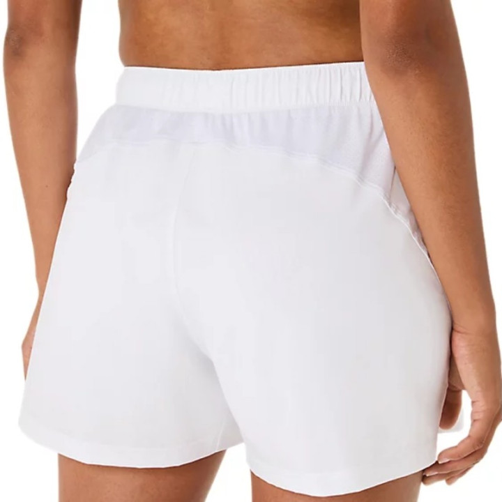 Vente Short Femme Asics 2en1 Court Blanc
