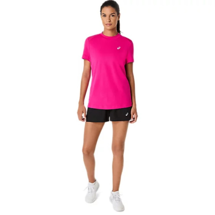 Tee-Shirt Femme Asics Court Rose