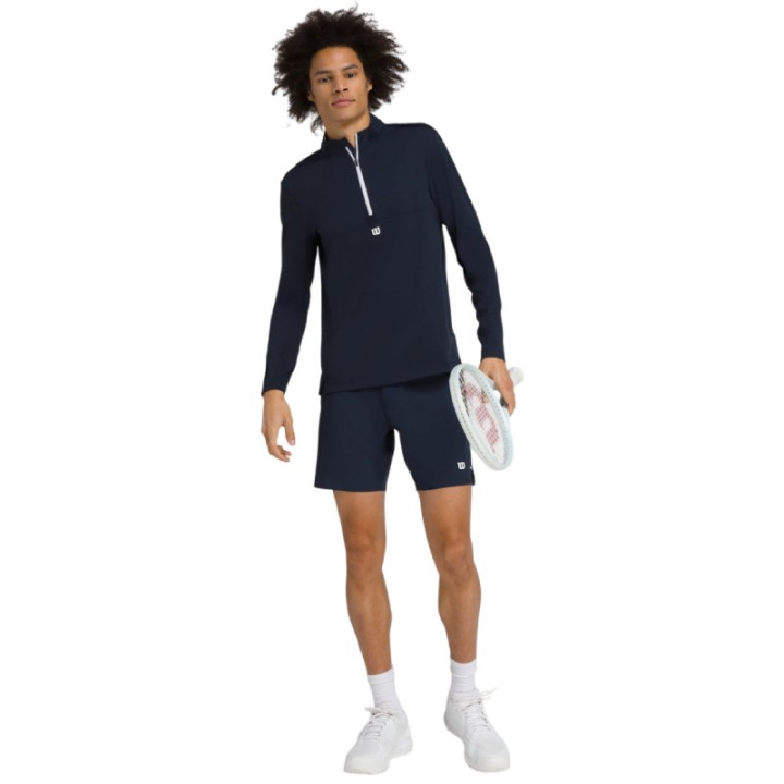 Haut Manches Longues Wilson Elevate Performance 1/2 Zip Bleu Marine