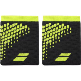Serre-Poignets Babolat Logo Jumbo x2 Noir/Jaune