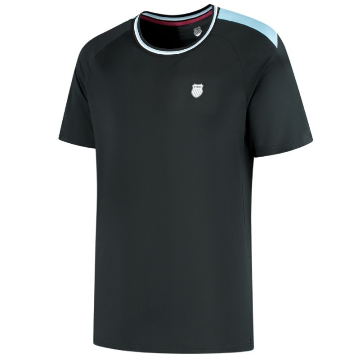 Tee-Shirt K-Swiss Hypercourt Mesh Crew 5 Noir