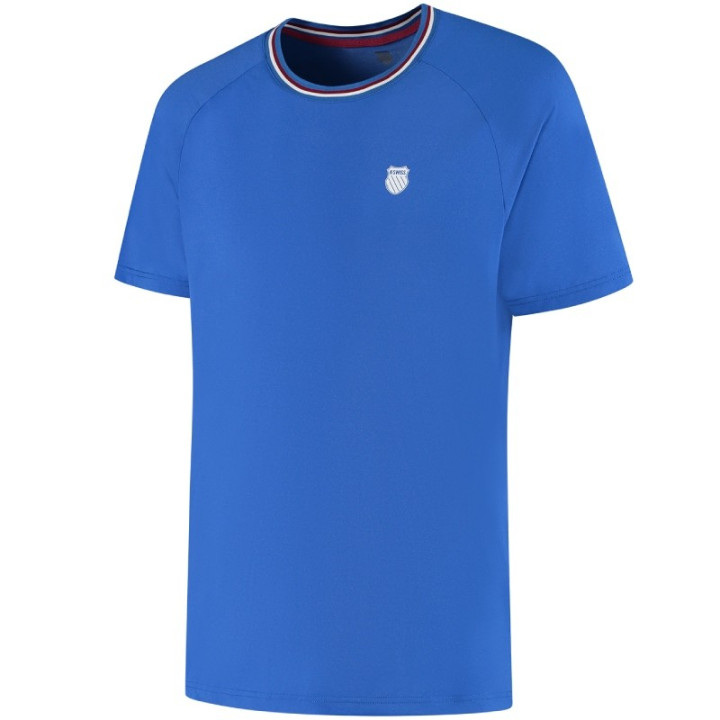 Tee-Shirt K-Swiss Hypercourt Melange Crew 5 Bleu
