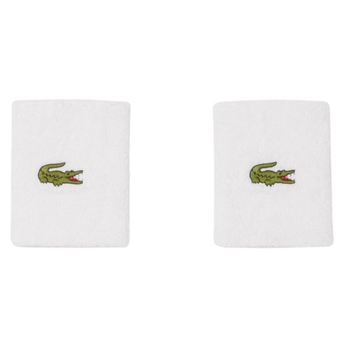 Serre-Poignets Lacoste Jersey Stretch x2 Blanc