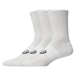3 Paires de Chaussettes Asics Crew Blanc