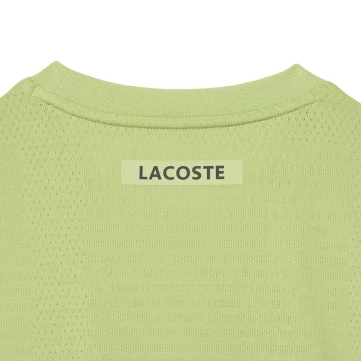 Vente Tee-Shirt Lacoste Tennis Jacquard Stretch Ultra Dry Vert