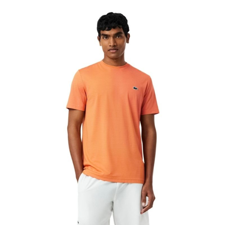 Tee-Shirt Lacoste Tennis Jacquard Stretch Ultra Dry Orange