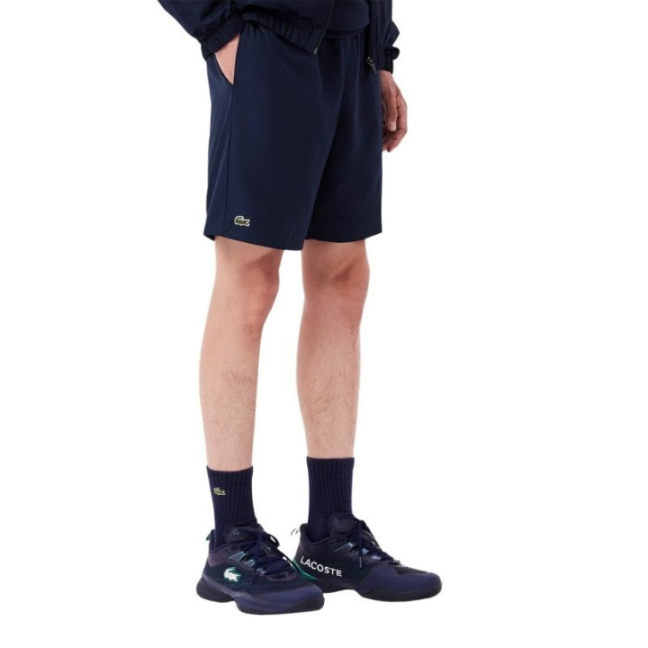 Short Lacoste Sport Léger Taffetas Diamanté Bleu Marine | Padel Compagnie