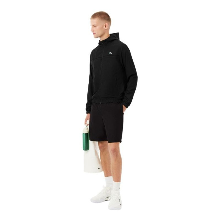 Achat Short Lacoste Sport Léger Taffetas Diamanté Noir