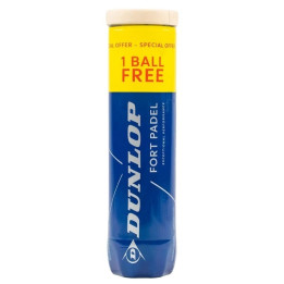 Tube de 3+1 Balles De Padel Dunlop Fort
