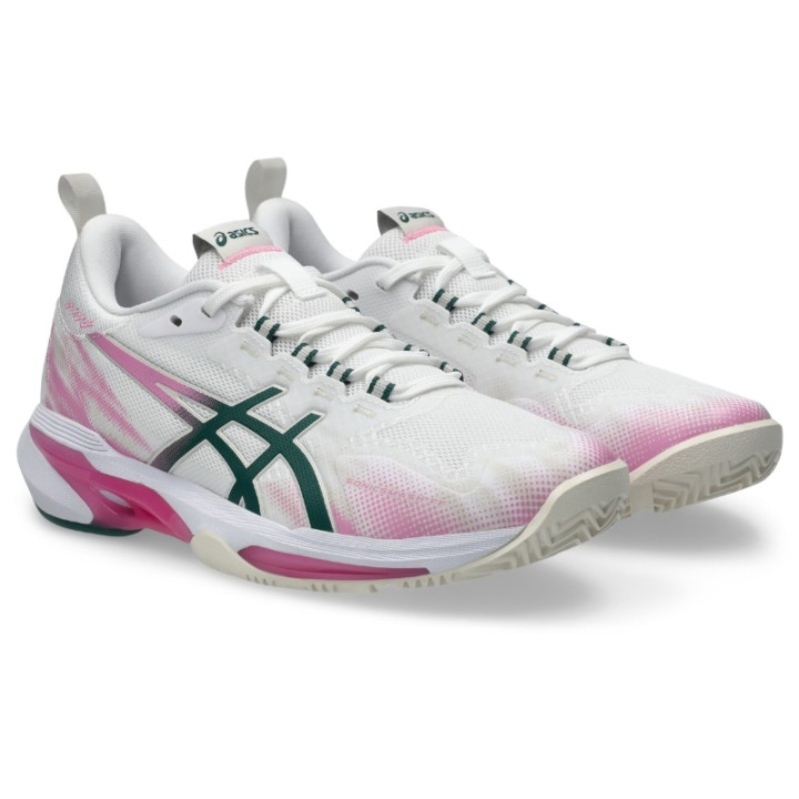 Promo Chaussure De Padel Femme Asics Sonicsmash FF Blanc/Rose